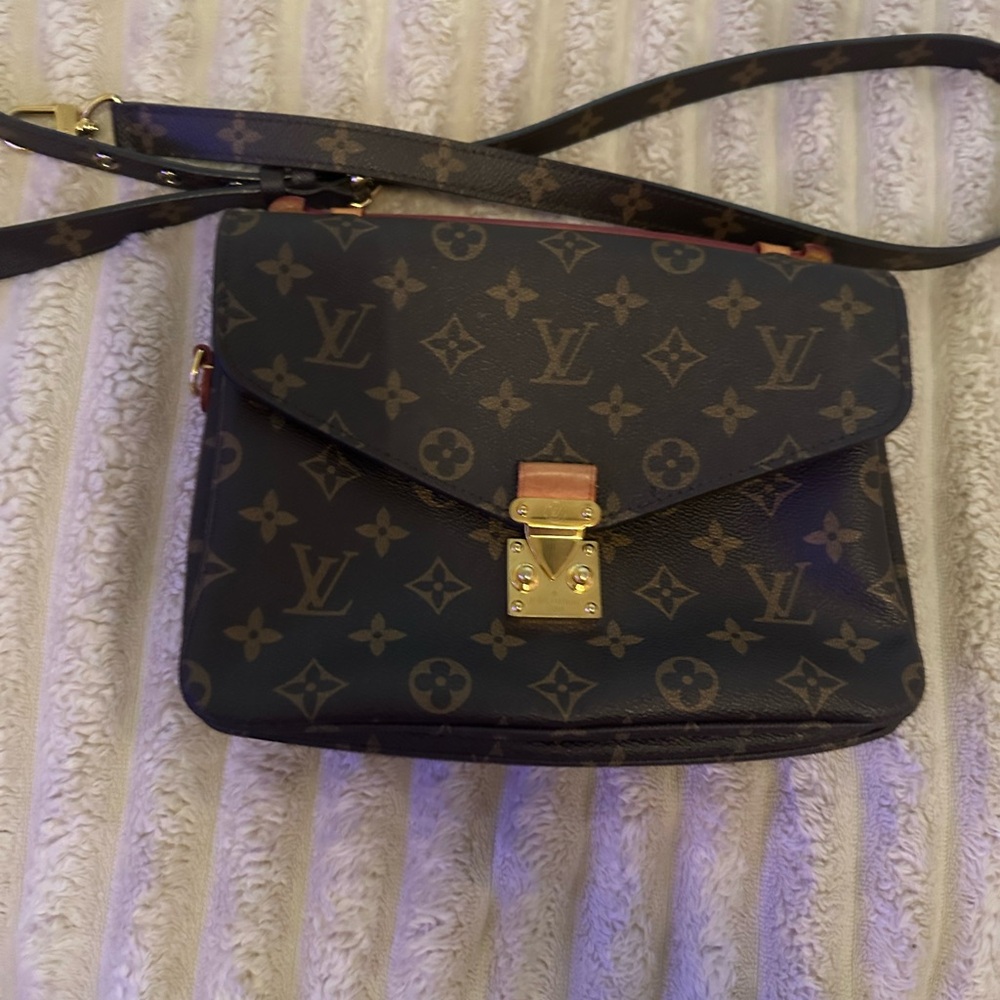 Monogram Crossbody Bag - Brown